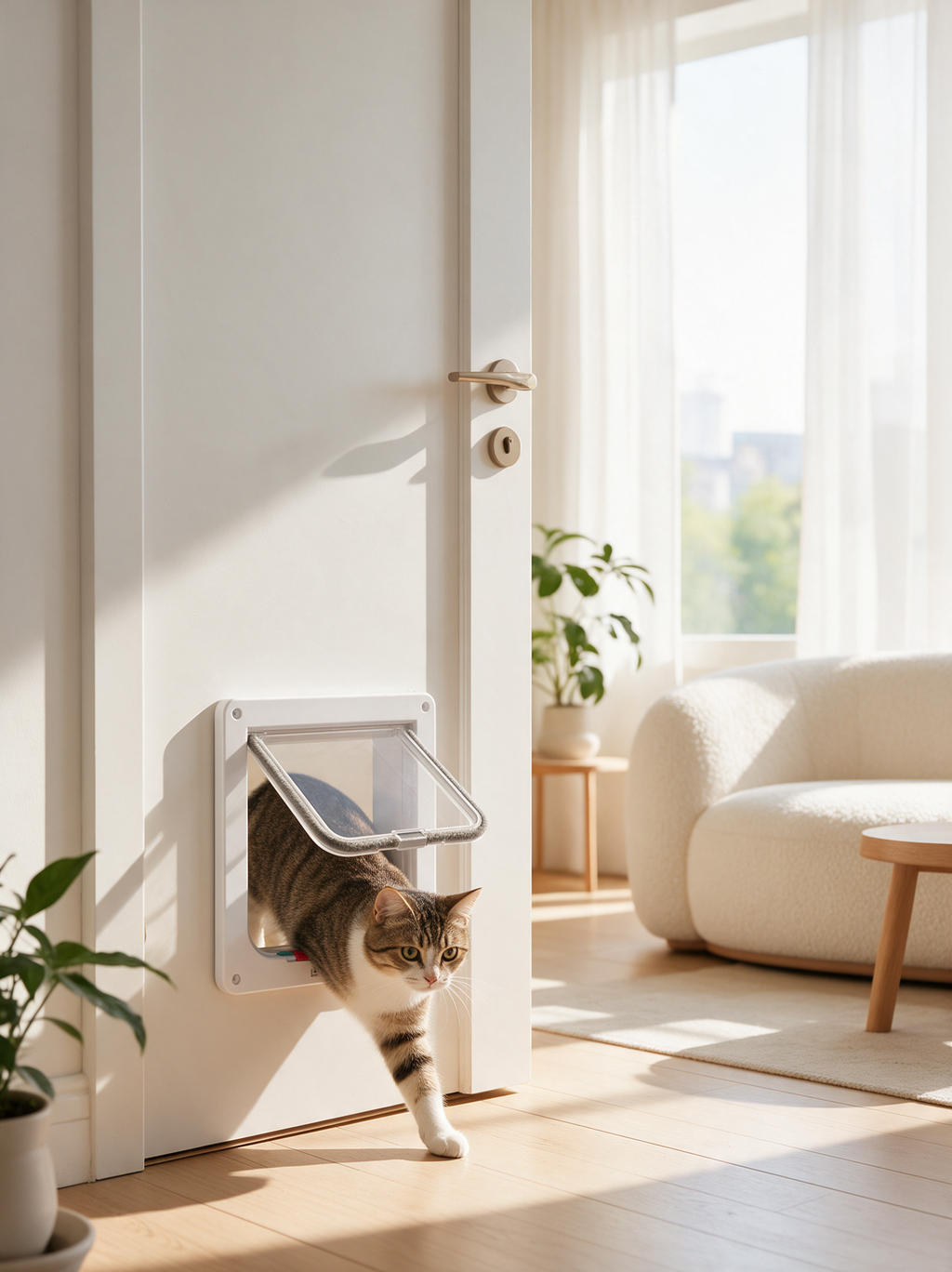 Four-Way Locking Cat Flap
