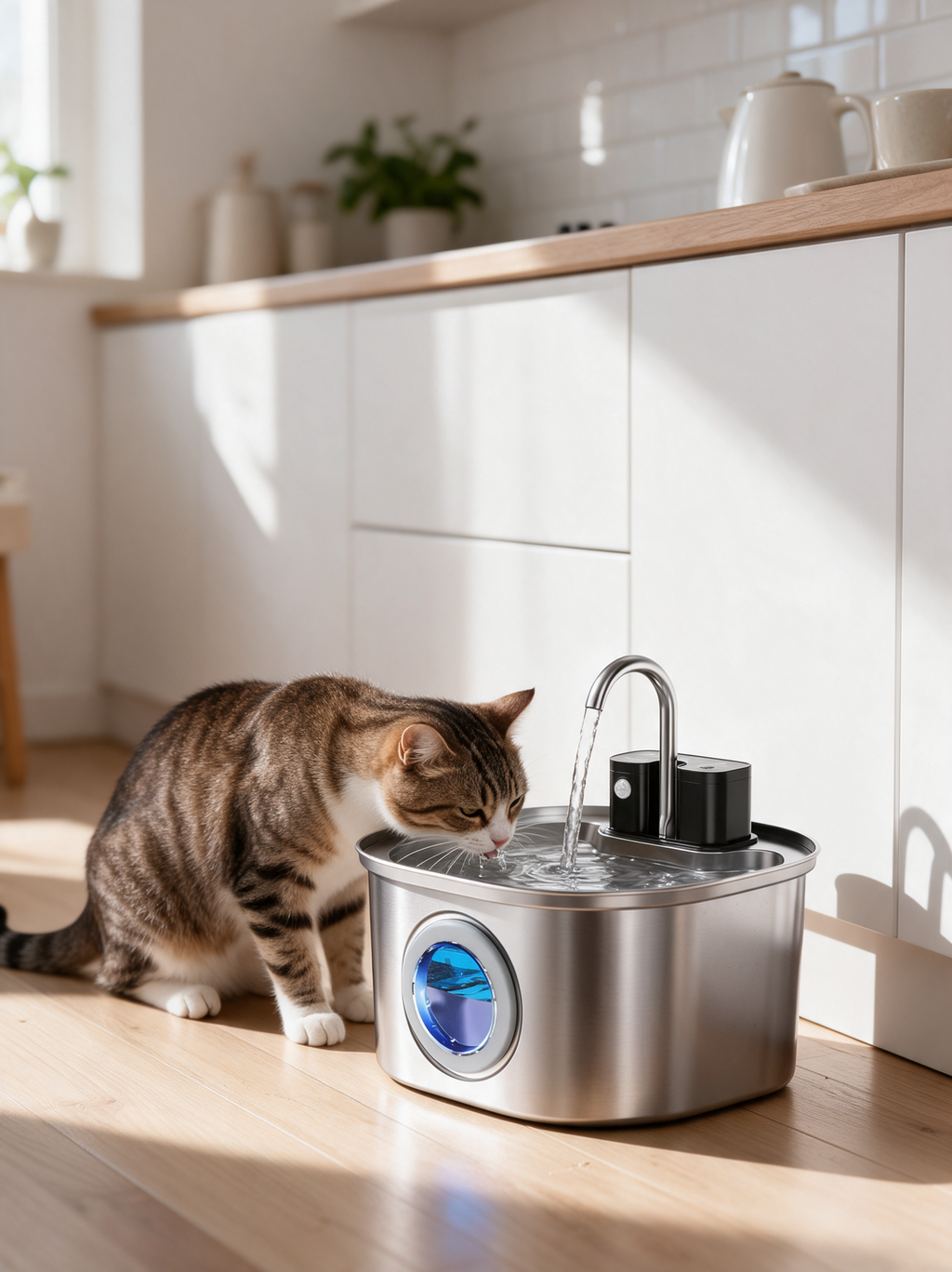 Stainless Steel Wireless Water Fountain