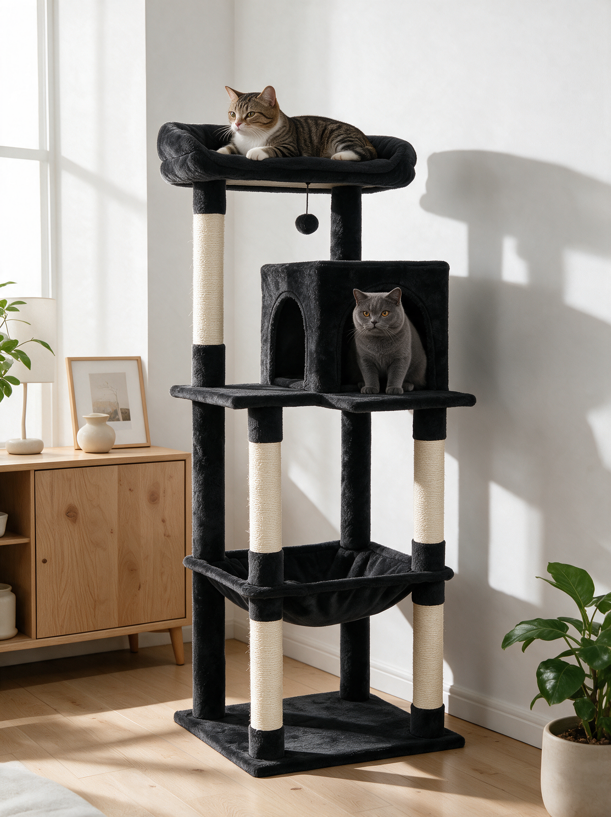 Five-Level Cat Tower for Large Cats