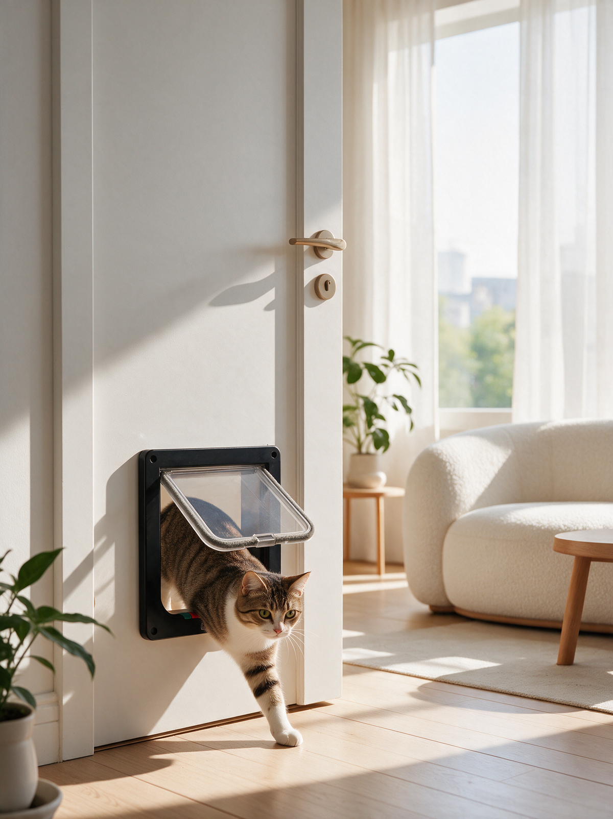 Four-Way Locking Cat Flap